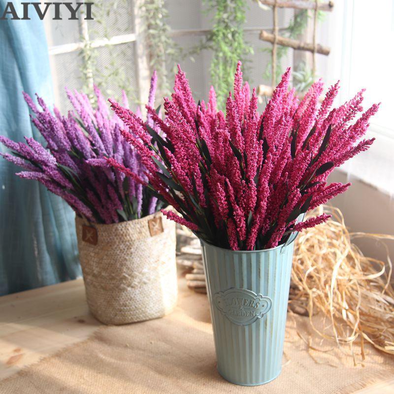 

Silk flower Provence lavender fake artificial high quality flowers wedding decoration for home garden decoration, Green