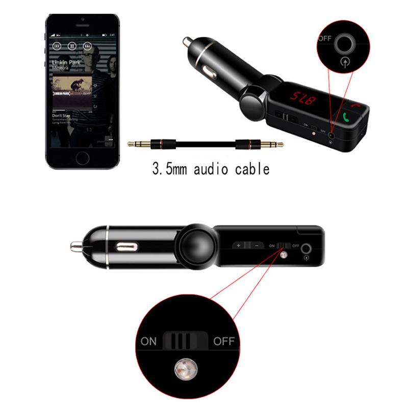 

Bluetooth FM Transmitter Wireless MP3 Player Car Kit Dual USB for Universal Phones @M23