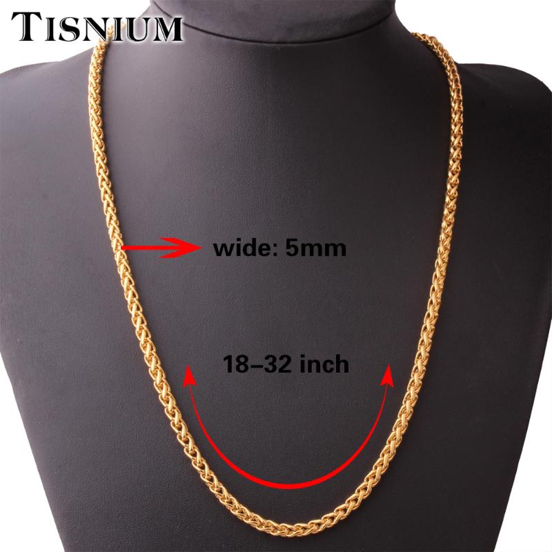 

Tisnium 5mm Necklaces For Women Aesthetic Gothic Jewelry for Man Chain on the Neck Punk Stainless Steel Bracelet Friends Gift