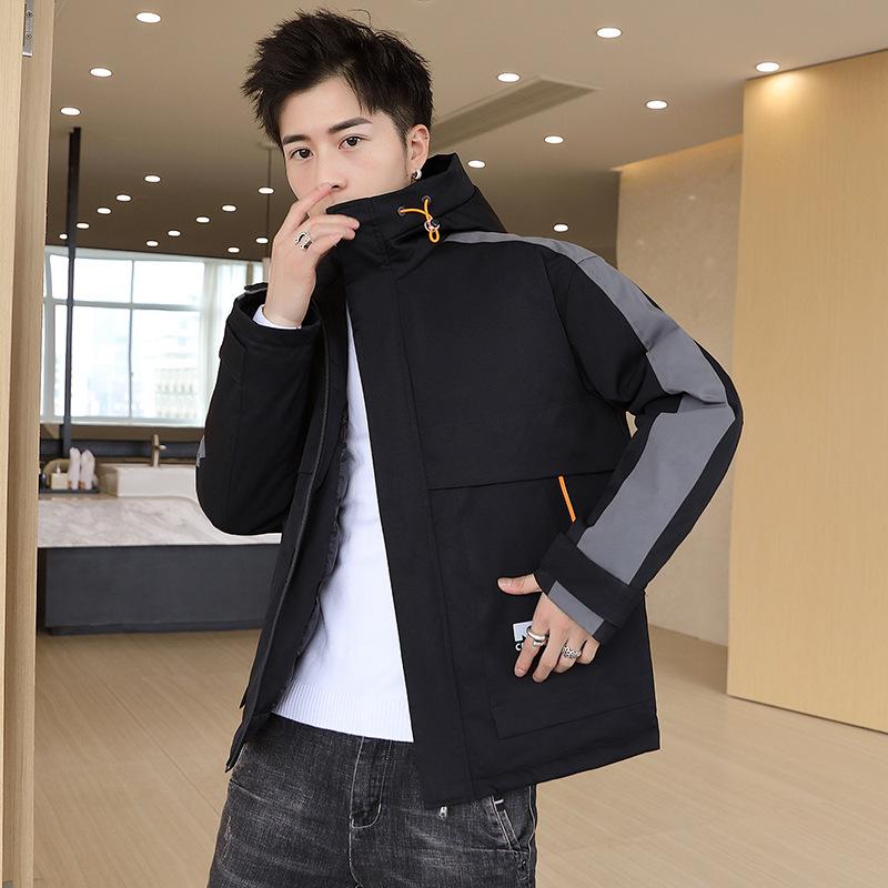 

clothes 2020 winter cotton-padded jacket fashion joker hooded han edition thickening cotton-padded clothes warm coat, Black