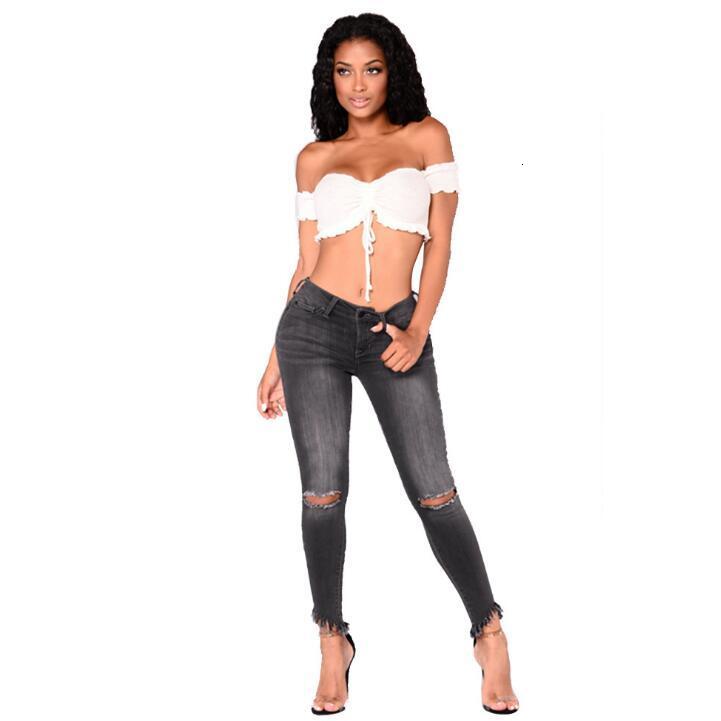 

Jeans for the Sexy Black Thin Torn Hole Denies Pencils Women' Pants Catchy Plus Size 4xl Summer 2021. 0mpa