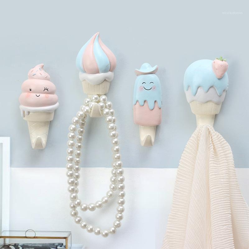 

Hook Home Ice Cream Resin Hook Behind The Door Living Room Bedroom Wall Decoration Clothes Key Cute Storage1