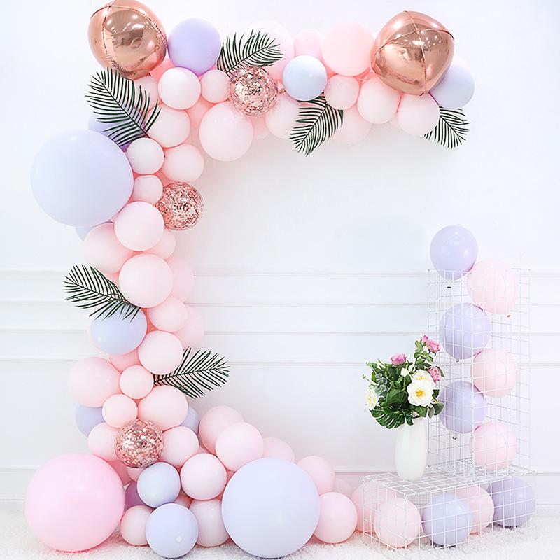 

Macaron Pink Balloon Chain Arch My First Birthday Balloon 1st One Year Birthday Party Decor For Girl Boy Oh Baby Shower Ballon