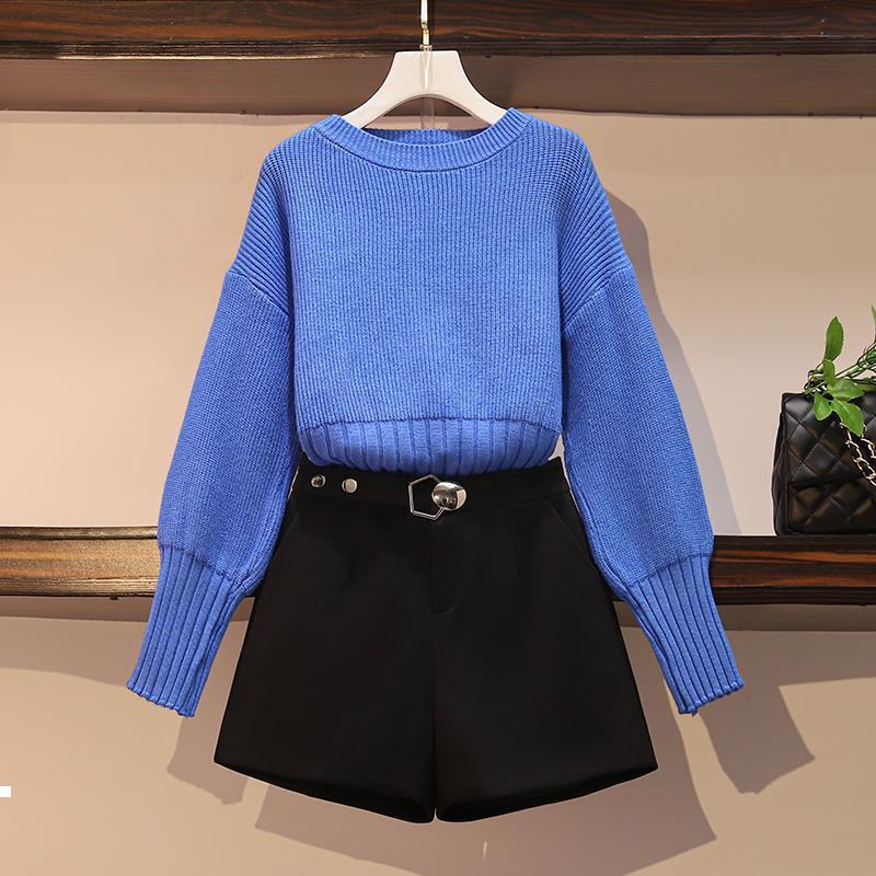 

Winter 2021 New Fashion defines red around the neck + wool shorts two women's suit pieces y447 R9LI, Lan suit