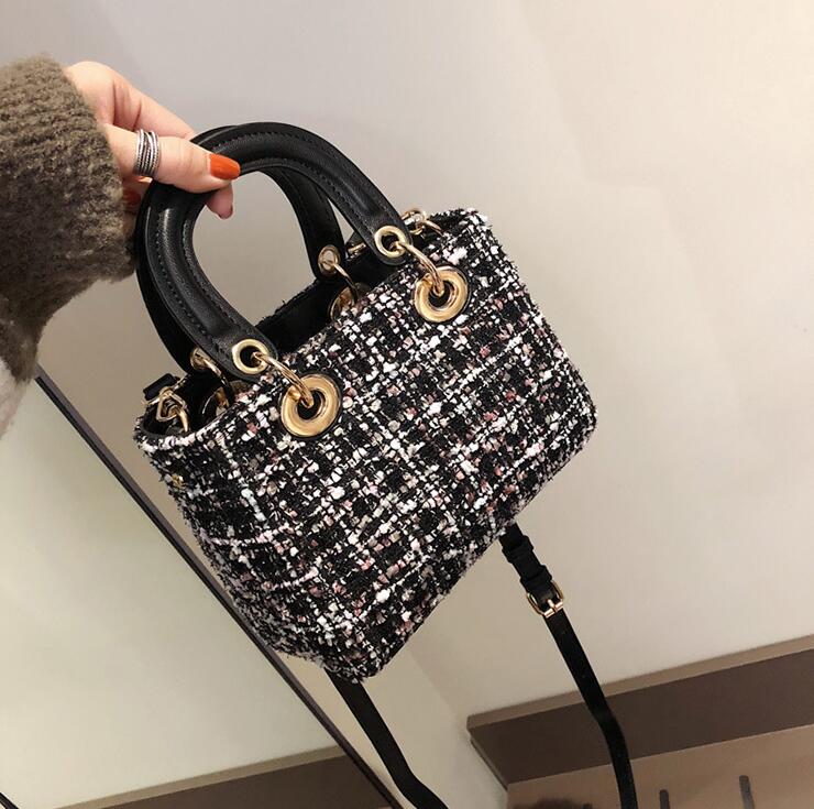 

Fashion Women Bag Ladie Shoulder Bags Handbag Small Square Bag Totes Bags, Black
