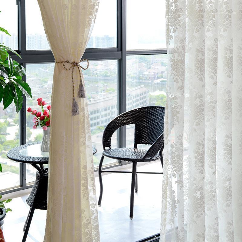 

byetee] Curtain Window Bedroom Curtain Tulle Kitchen Sheer Organza Luxury Voile Curtains Fabrics For Living Room Yarn Drapes1, Color a