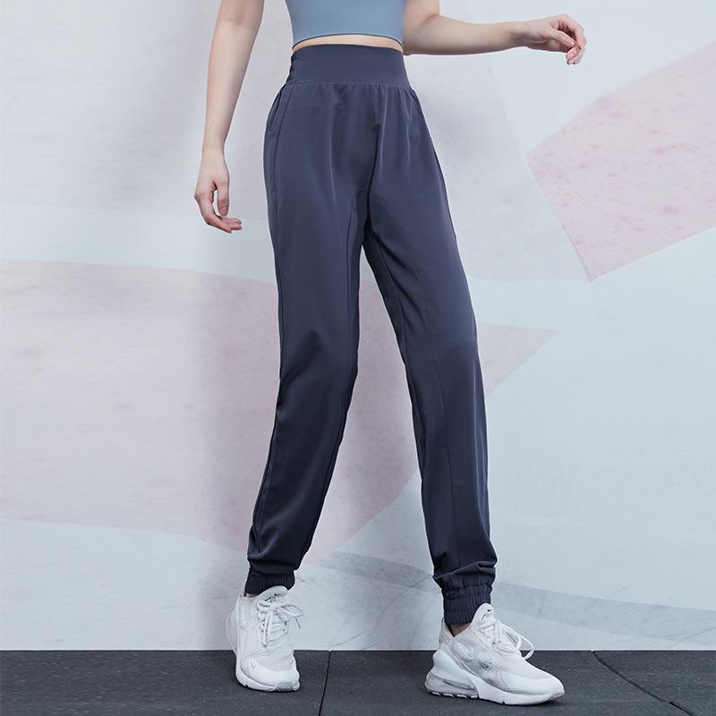 

Brand Sports Running Training Gym Yoga Pants Women Workout Jogging Sweatpants Loose Slim High-waist Quick Dry Fitness Trousers, Navy fsf20710