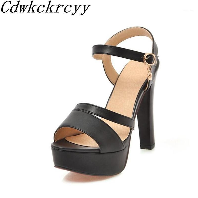 

Summer New pattern fashion Europe and America black sexy high heel Women sandals Thick bottom Waterproof temperament sandals1