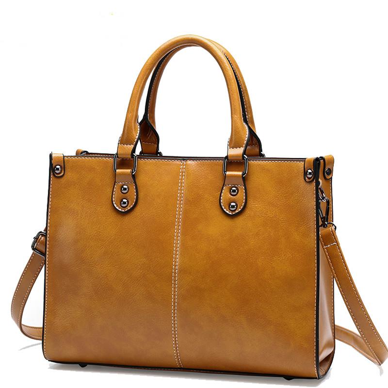 

Brown Leather Handbag Women Vintage Crossbody Bags for Women 2021 New Lady Shoulder Bags Handbags Tote Bag bolsa feminina, Black