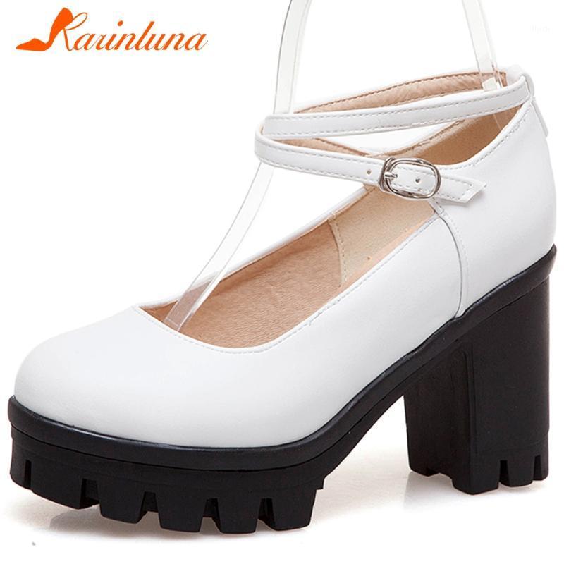 

KARIN Big Size 32-43 Brand New Ladies Party Pumps Fashion Platform Spring Autumn Pumps Women Chunky Heels Shoes Woman1, Black