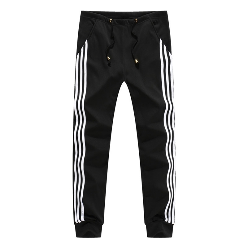 

LiSENBAO brand New Pattern Leisure Time Man Male Trousers Summer Thin Directly Cylinder Self Ious Pants 201113, White strips