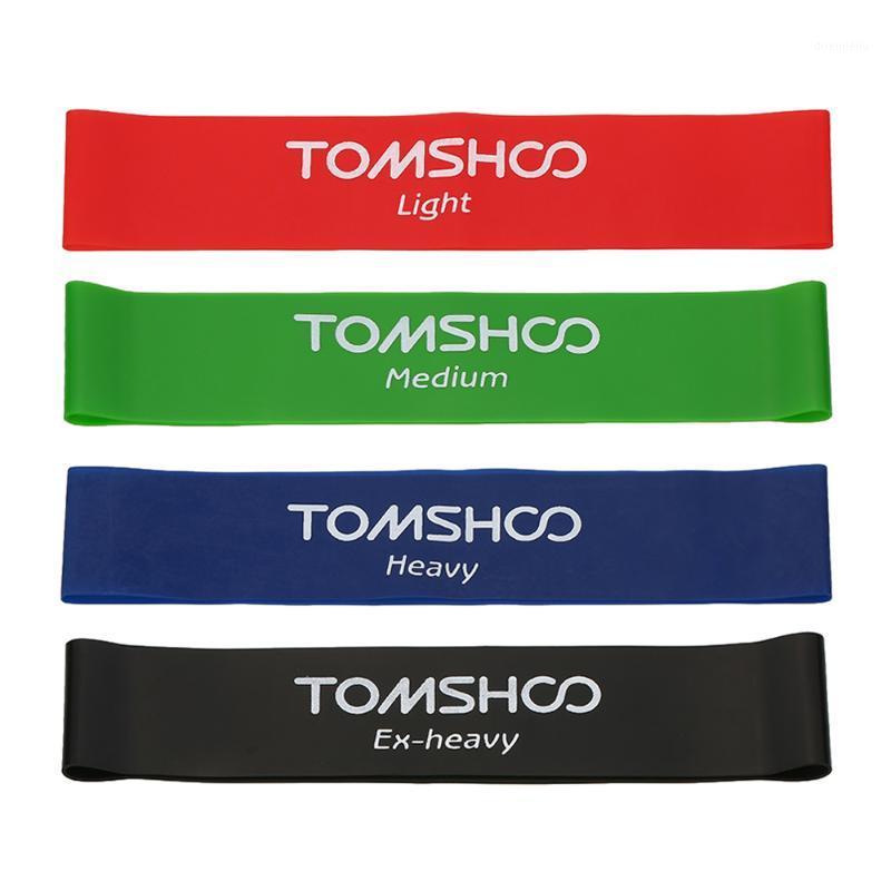 

TOMSHOO 4PCS Exercise Resistance Loop Bands Latex Gym Fitness Rubebr Bands Workout Yoga Physical Therapy Home Fitness1
