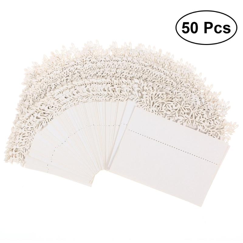 

50pcs Table Name Place Cards Hollow Out Wedding Table Name Message Greeting Invite Card Wedding Party Decoration Favor