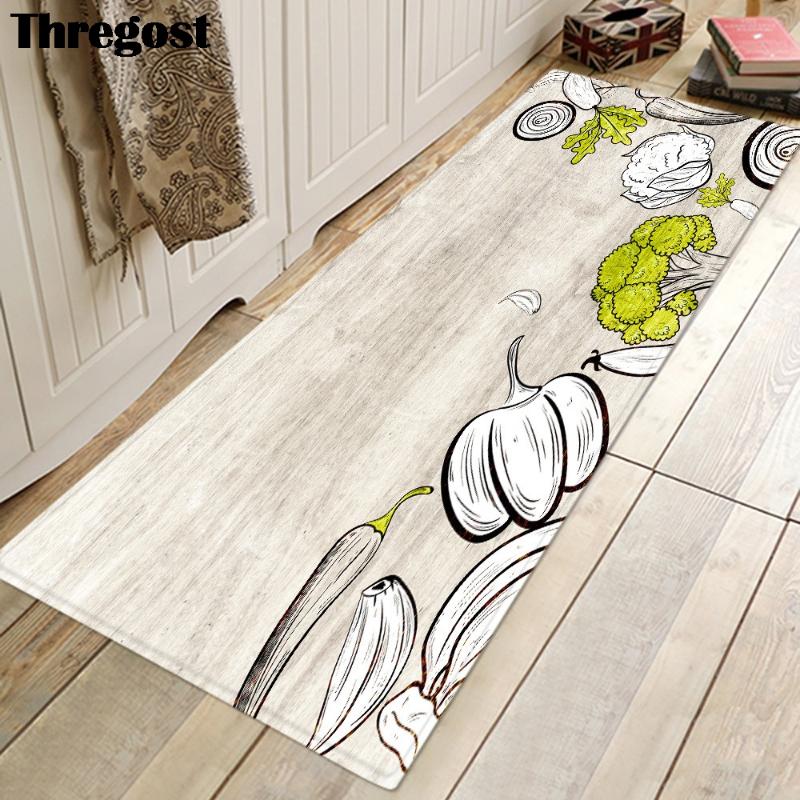 

Thregost Kitchen Floor Mats Printed Microfiber Anti-Slip Europe Door Mat Entrance Rugs Washable Home Mats Long Indoor Doormat, Fgsw03