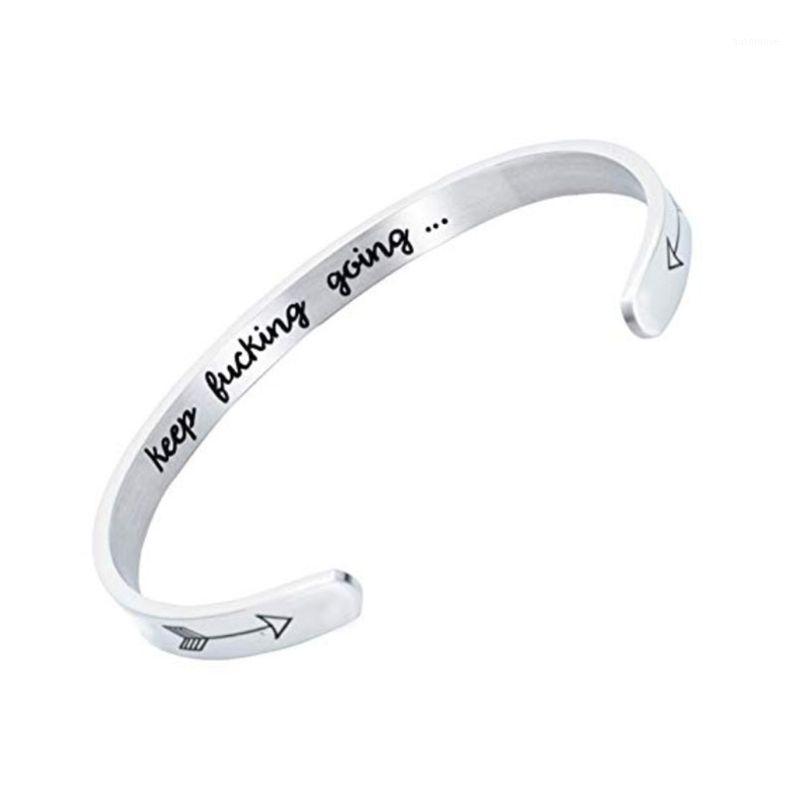 

Stainless Steel Alphabet Women Men C-shape Bangles Girls Boys Gift1