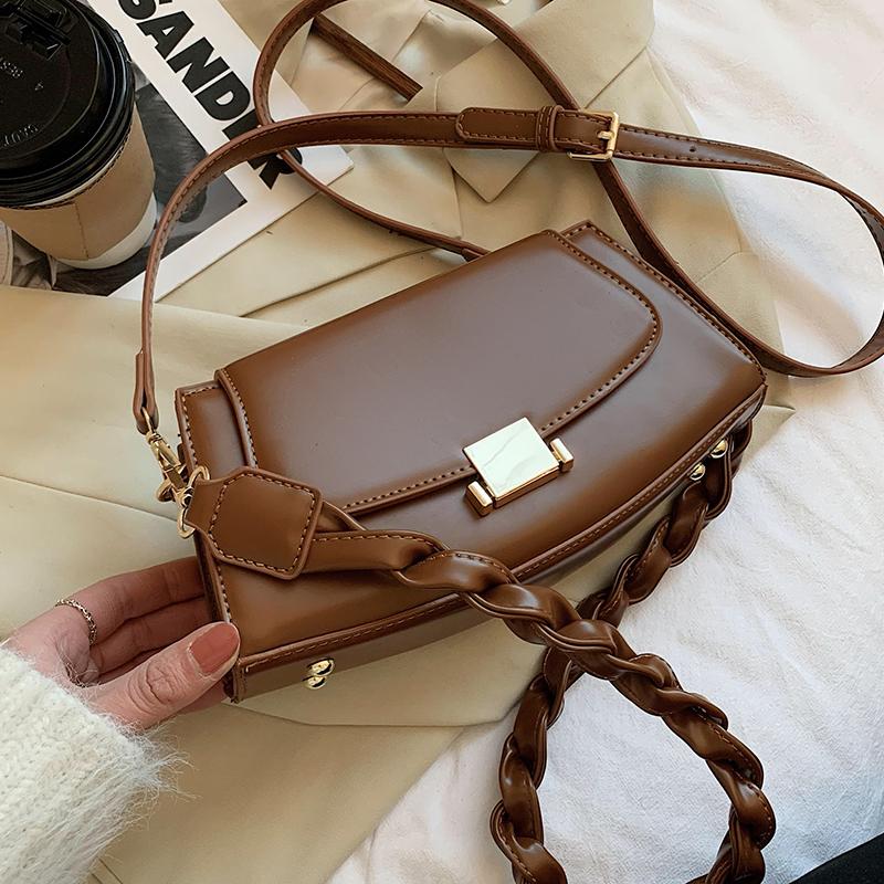 

Niche Design Hot Style Handbags New Fashion All-match Crossbody Bag Hot Style Shoulder Bag Underarm Dual-use Width: 24cm, Black