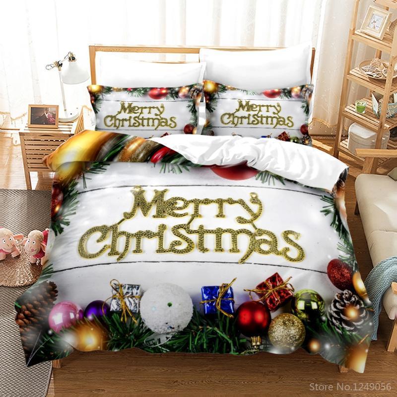 

Merry Christmas 3d Bedding Set Digital Printing Boys/Girls/Adult Duvet Cover Pillowcase  Full Queen King Chidren Bed Linen1