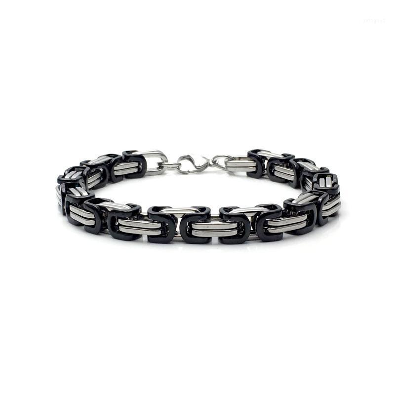 

Charm Bracelets Personal Titanium Steel Bracelet Stainless Men's Necessary Black Chain Simple And Elegant Wrist Strap High Quality Fash