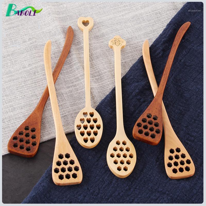 

1 Pc Natural Wood Honey Jar Spoon Mix Stirring Flatware Practical Spoon Milk Coffee Supplies Kitchen Accessories1