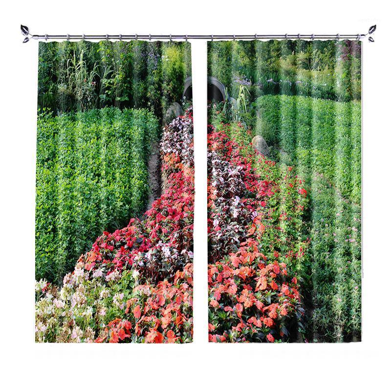 

Luxury Modern 3D Blackout Window Curtain Drapes For Hotel Office Living room Bedroom Green Plant print Cortinas Rideaux1