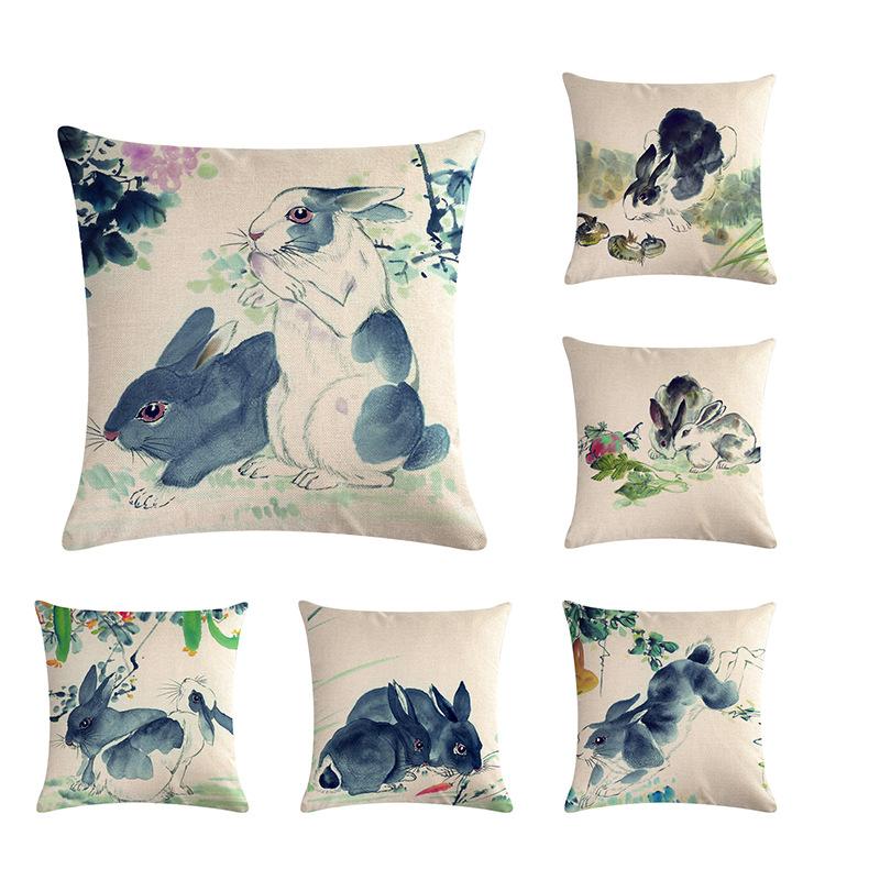 

Pattern Throw Pillow Covers Cotton Linen Cushion Square Pillow Case Decorative for Sofa Couch Bed Home Decor