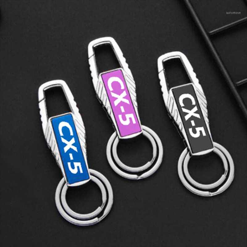 

new metal Car logo keychain Key ring Metal Alloy Buckle Waist Car Key Chain Chain accessories for Mazda CX5 CX-5 2020 20201