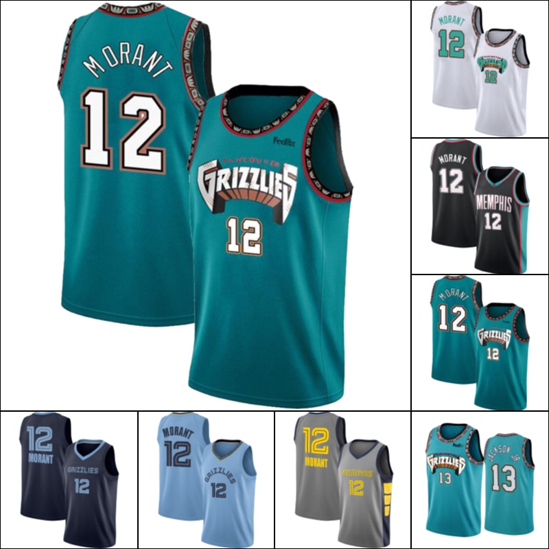 

12 Ja Morant Jersey 13 Jaren Jackson Jr. Jerseys Memphis Grizzlies Jersey Throwback To Vancouver Green Jersey