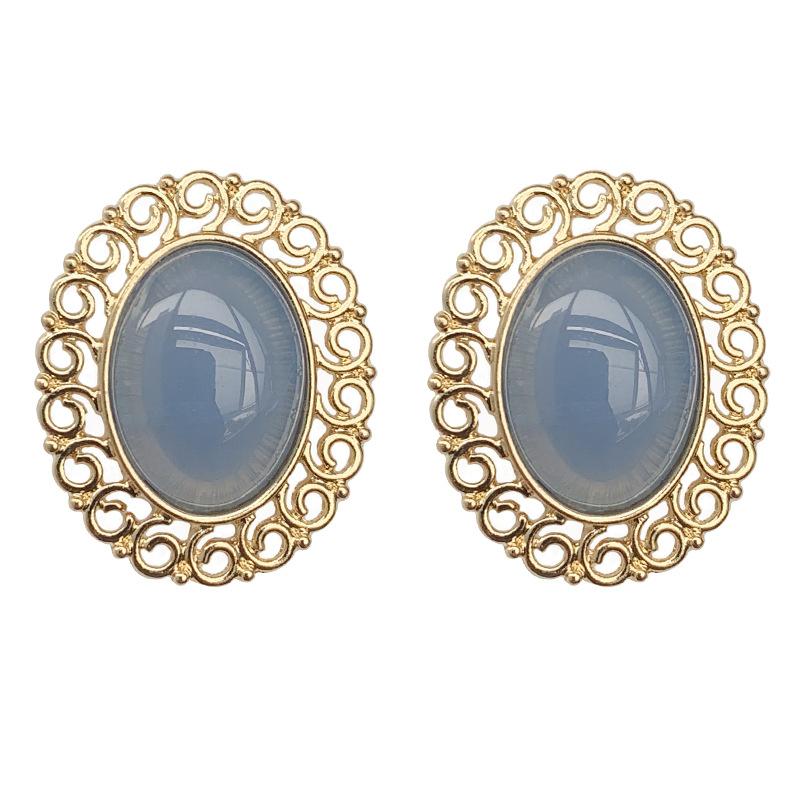 5 Piezas Esmalte Blue Moon Stars Dibujos Animados De Dama Aretes Universo asimétrico De Regalo