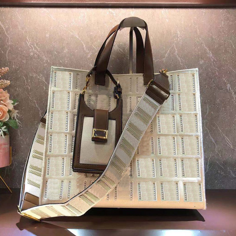 

Handbag Tote Bags Shopping Bag Large Capacity Package Fashion Canvas Hollow Out Embroidery Letter Patchwork Color With Purse Quality, Blue