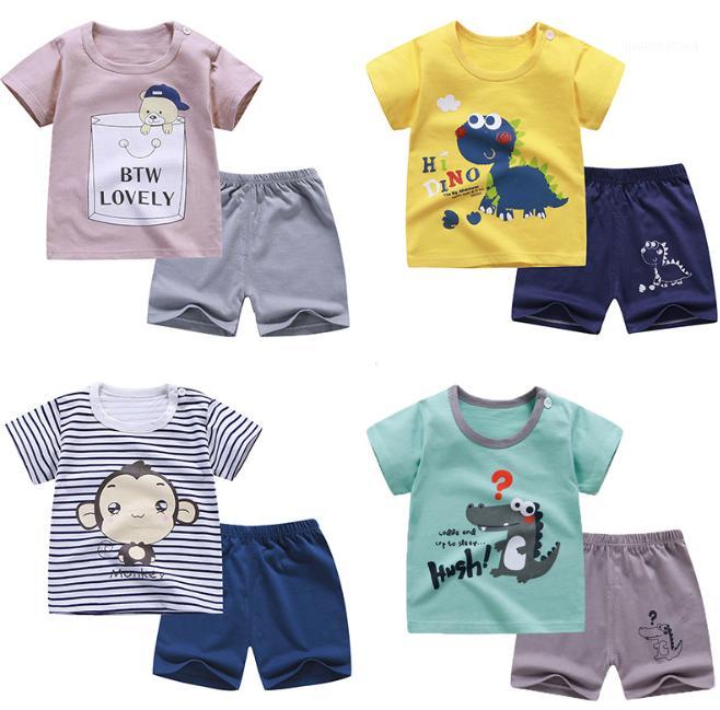 

Cotton Baby Boy Girl Clothes Sets Leisure Sports Boy T-shirt + Shorts Sets Toddler Clothing Baby Clothes1, A18