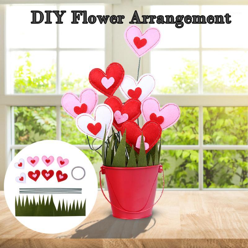 

DIY Flower Arrangement Creative Handmade Flower Pot Arrangement Valentines Day Gift Home Decor FH51