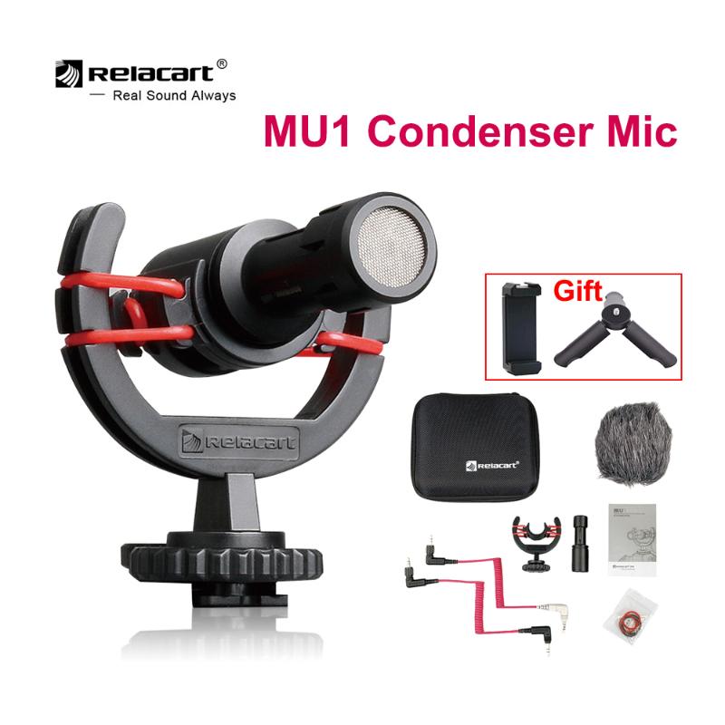 

Relacart MU1 Unidirectional Photography Interview Microphone Condenser Shotgun Mic for Smartphone DSLR Camera VS MM1