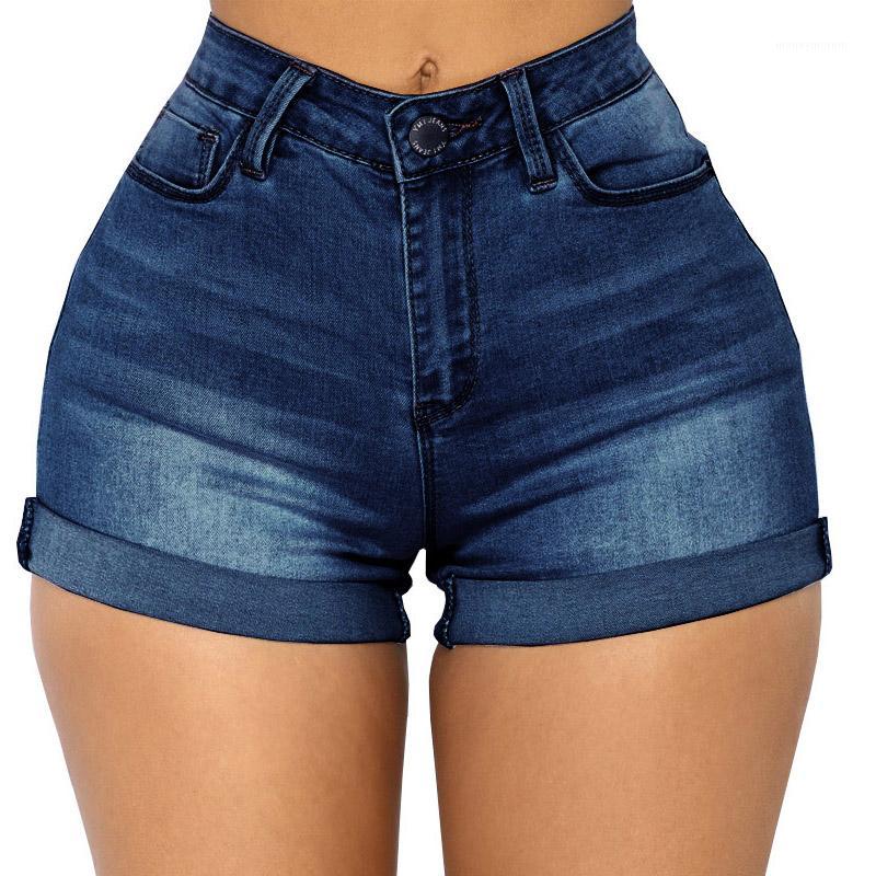 

Weigou Women Heigh Waisted Washed Short Mini Jeans Denim Shorts Casual Streetwear Basic Hotpants1, Blue