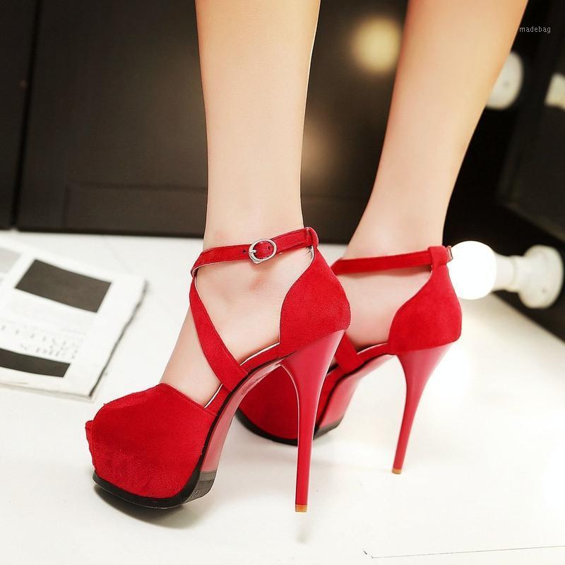 

new rubber soles with thin and shallow mouth round head fish mouth ladies single shoes high heel European and American style1, Beige