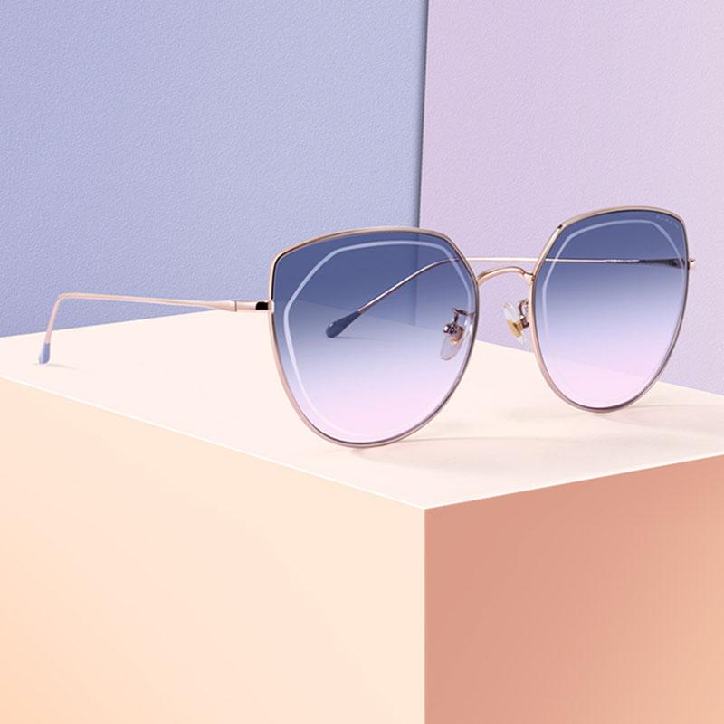 

PARZIN Sunglasses Women Vintage Retro Oversized Sun Glasses Metal Frame New Eyewear UV 400 Shades for Women Luxury Designer