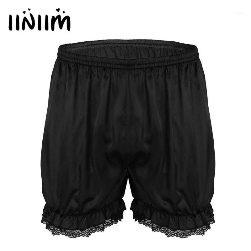 

Mens Fashion Lace Bloomers Knickers Shorts Panties Casual Summer Beach Shorts Lightweight Boxer Lounge Party1, Black