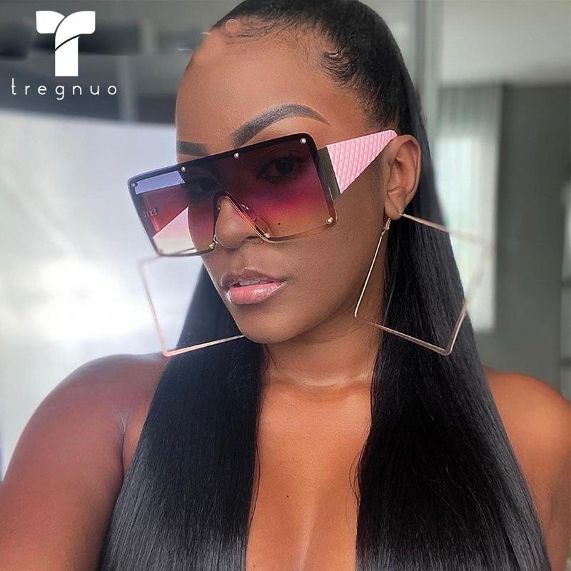 

Sunglasses 2021 Women's Fashion Gradient Color Sunshade Mirror Rivets Eyewear UV400