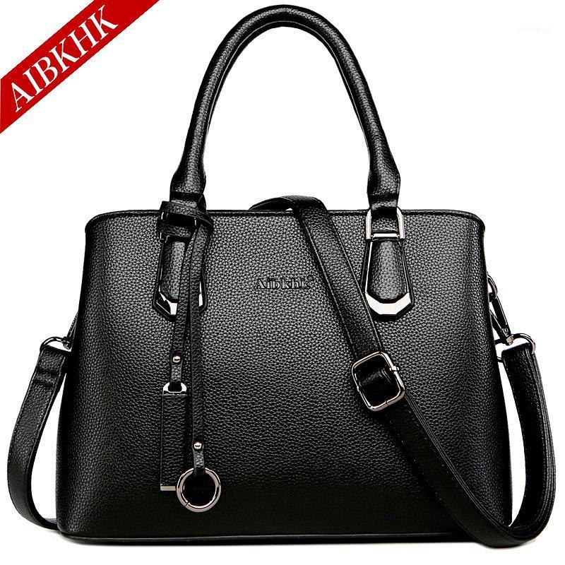 

Leather Handbag Middle-aged WOMEN'S Bag Shoulder Mommy Bag1, Black