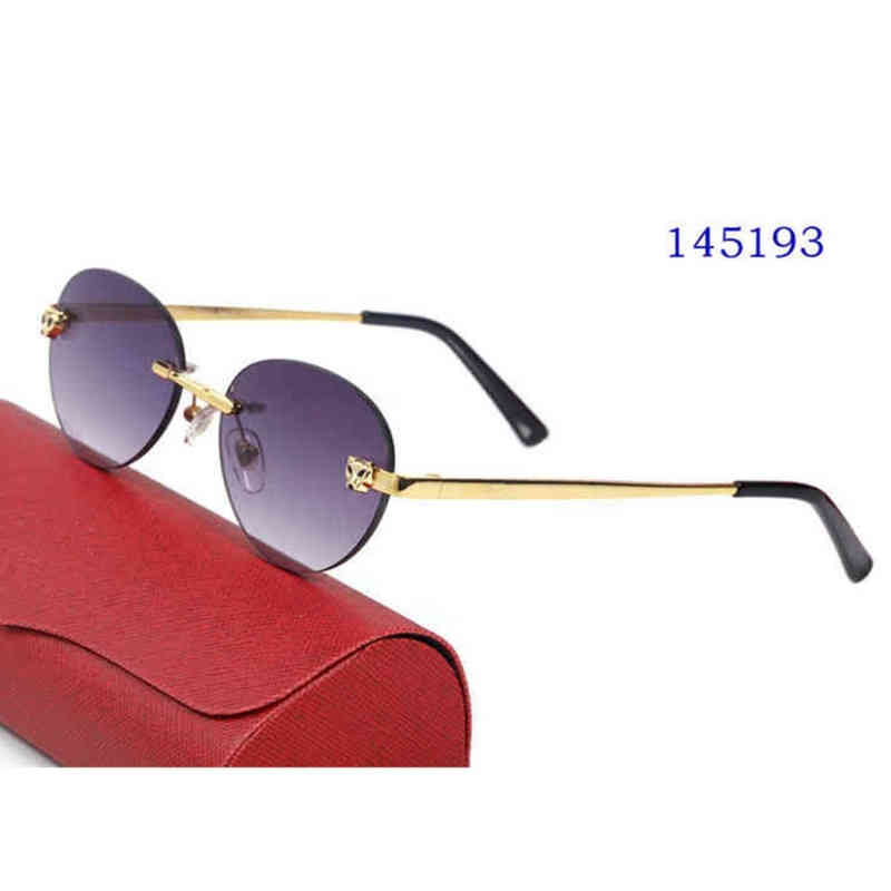 

Designer Men's and Women's Sunglasses Frameless Red Lenses Sunglasses Metal Frame Optical Myopia Glasses Frame French