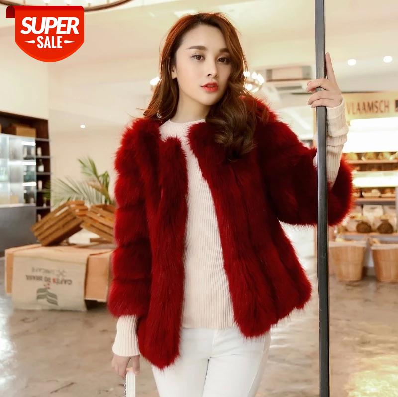 

New Fashion Spring Women Faux Fur Coat Leather Grass Fox Fur Collar Ponchos And Capes Lady Purple Shawl Cape Wool Coat #or07, Black;brown