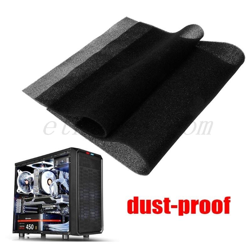 

500x400x3/5/10MM Computer Filter Mesh PC Case Fan Cooler Dustproof Cover Sponge 60PPI Black