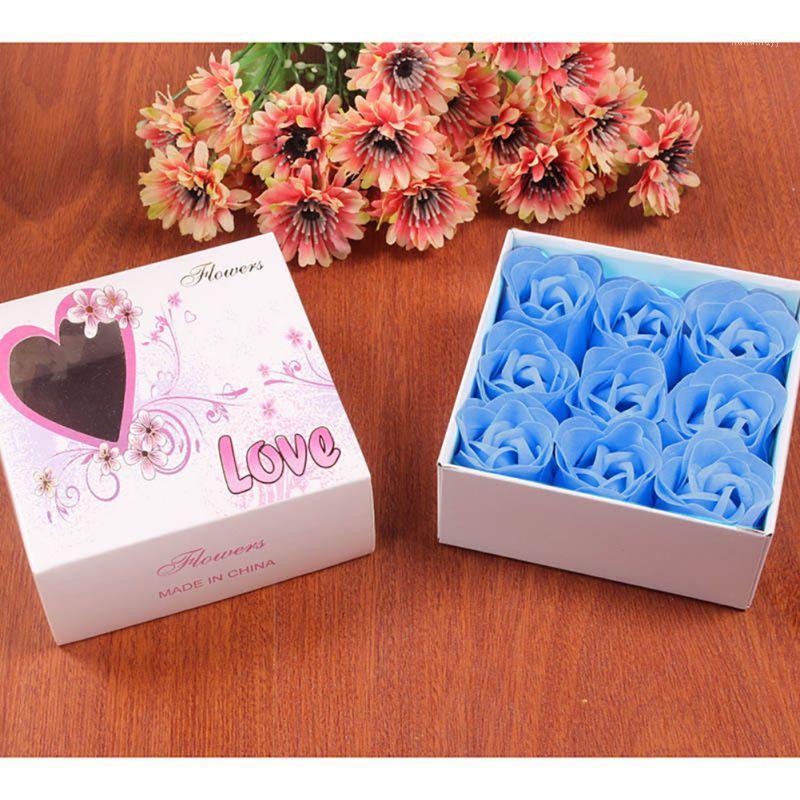 

9Pcs Flower Soap Rose Festival Box Soap Heart Scented Bath Body Petal Rose Flower Case Wedding Decoration Gift New 20201