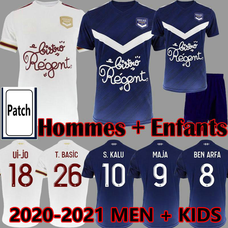 

20 21 Girondins de Bordeaux Soccer Jerseys MAJA BEN ARFA ADLI BRIAND Football Shirt 2021 maillot S.KALU MEN Kids uniform, 20-21 home