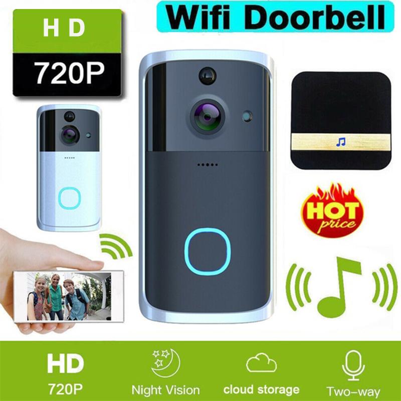 

Smart Video Wireless WiFi Door Bell IR Visual Camera Record Security System Video Doorphone DoorBell IN STOCK