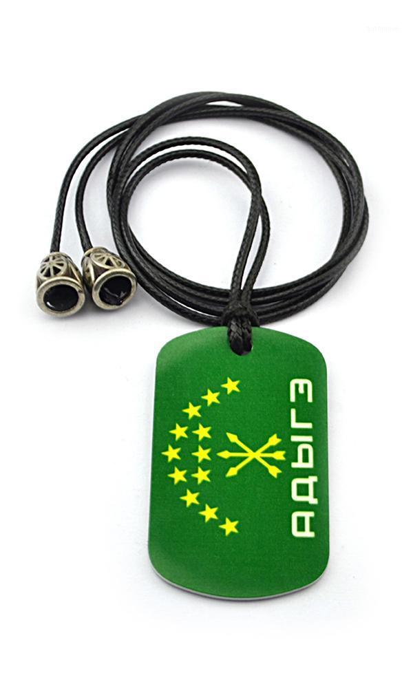 

Adige Flag Soldier Tag Cord Necklace Aluminum No Tarnish No Fade Erase1