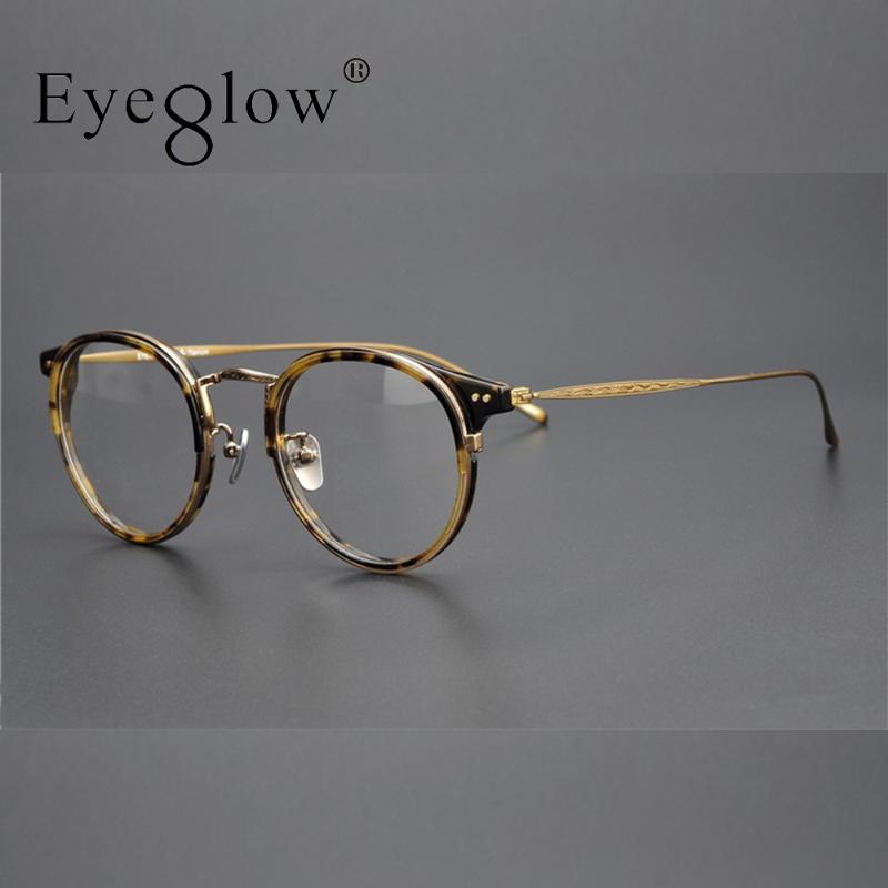 

Japanese Handmade Gold Wire Carved Pure Titanium Full Frame Glasses for Men and Women