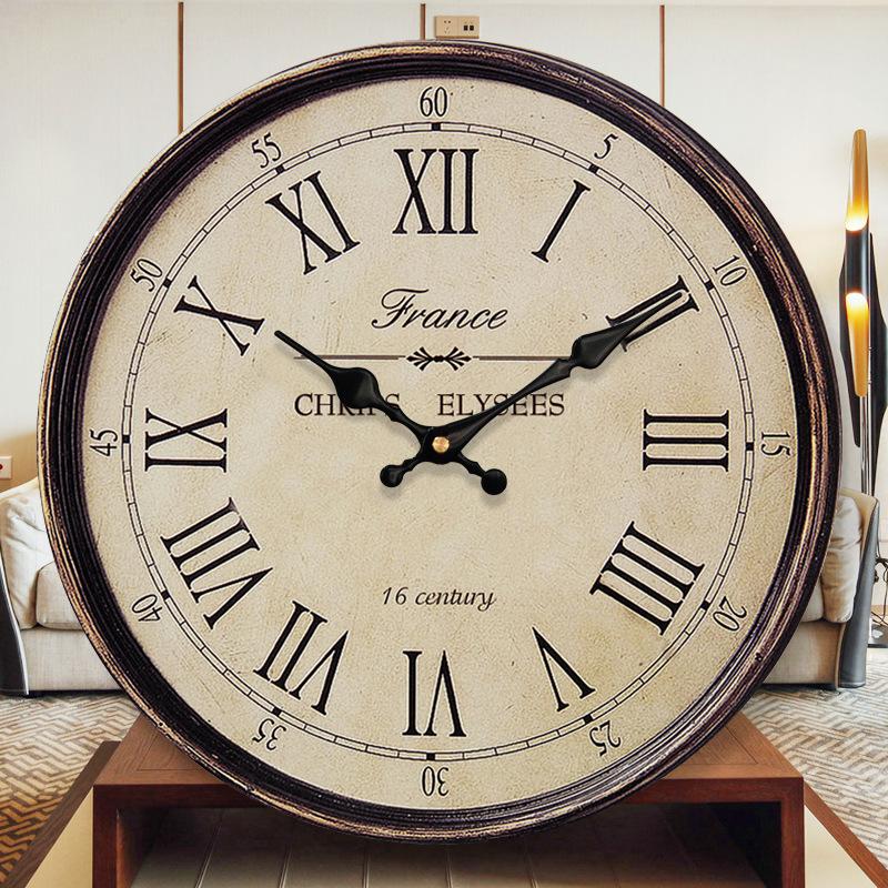 

Retro Wall Clocks Home Decor Living Room Wall Watches Home Decor Silent Bedroom Kitchen Clock Horloge Mural Vintage SC532
