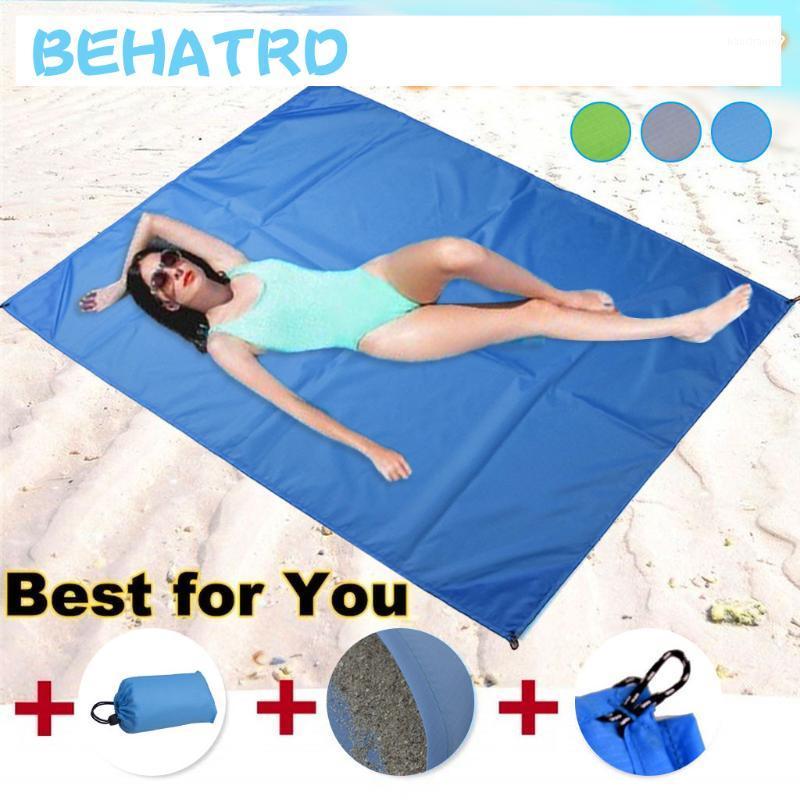 

Outdoor portable beach waterproof foldable pocket beach mat Picnic Blanket Rug Sandless Mattress Pad 16g31