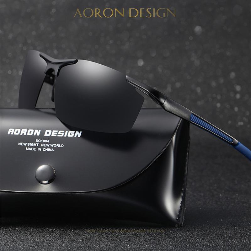 

AORON Sunglasses Men Polarized Sunglasses Classic Sports Driving Mirror Glasses Aluminum Frame UV400 Sun Glasses Eyewear A8530