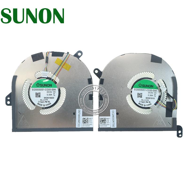 

New Original Laptop CPU/GPU Cooler Cooling Fan For XPS 15 9500 0DJH35 009RK6 EG50050S1-CG30-S9A EG50050S1-CG00-S9A